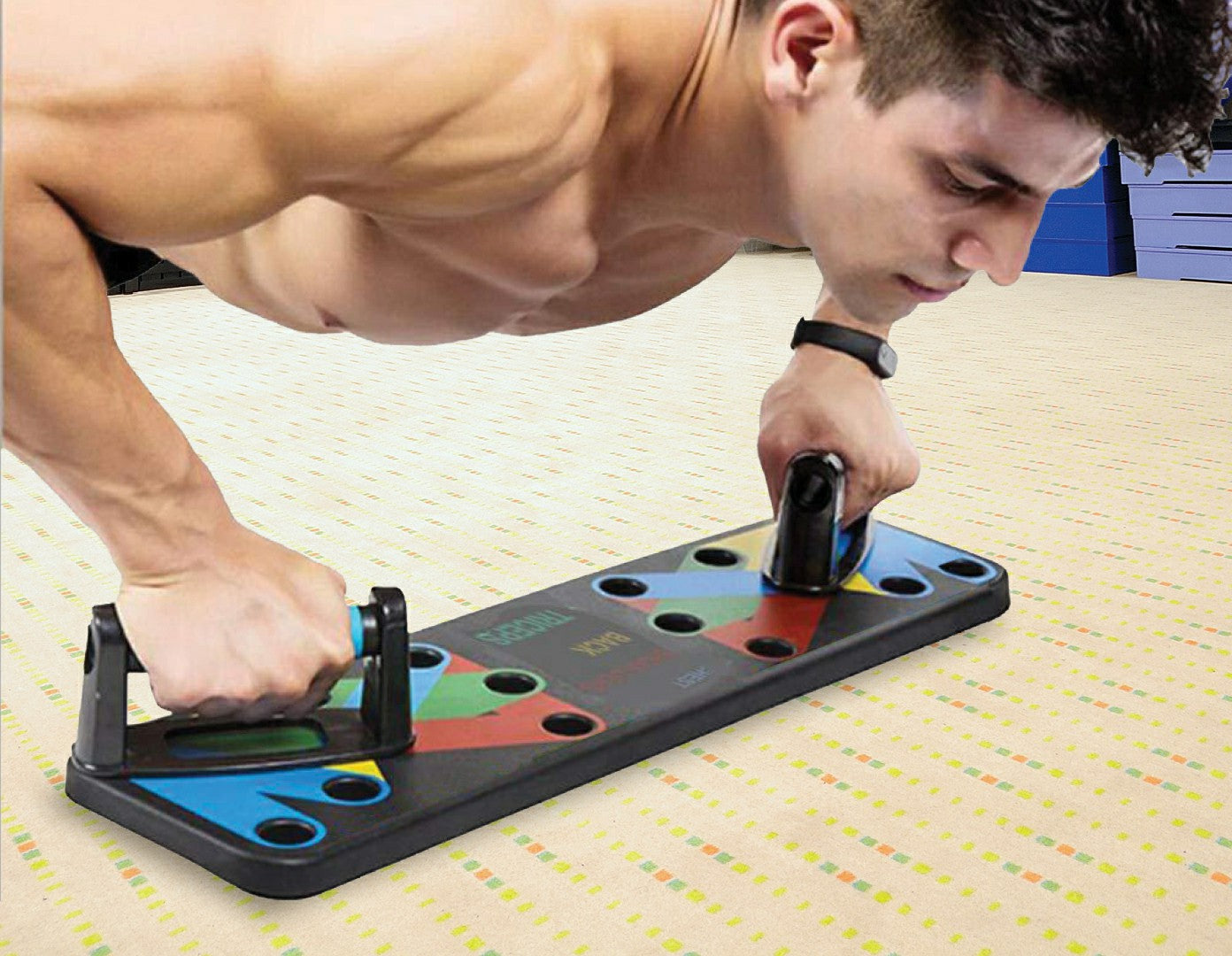 9 in 1 Push Up Board Yoga Bands Fitness Workout Train Gym Exercise Pushup Stand - image8