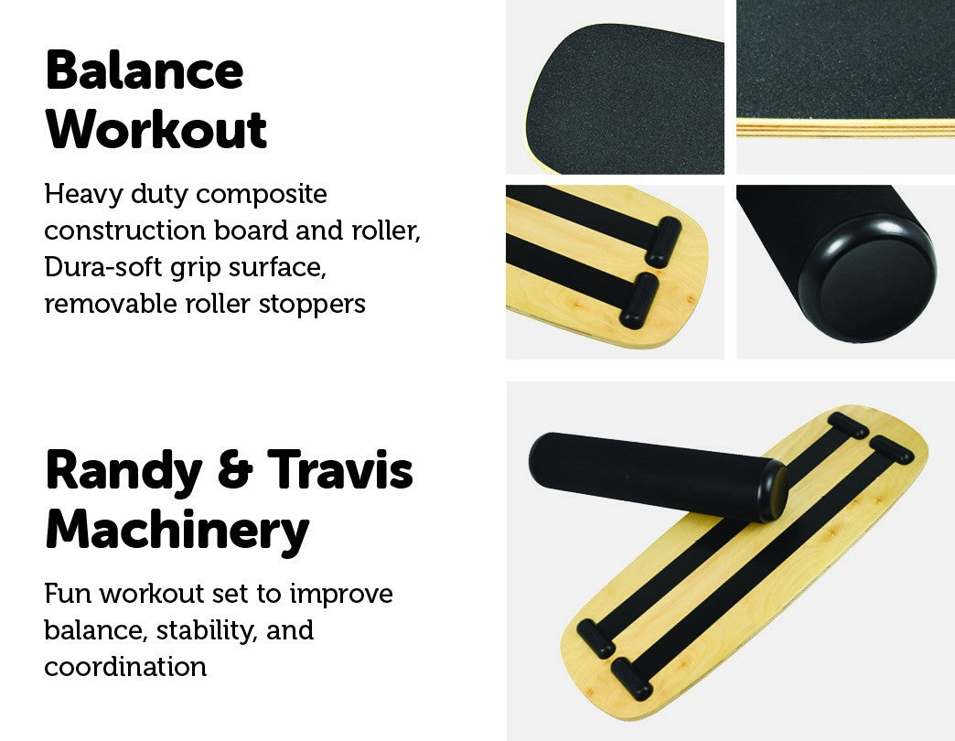 Balance Board Trainer with Adjustable Stopper Wobble Roller - image6