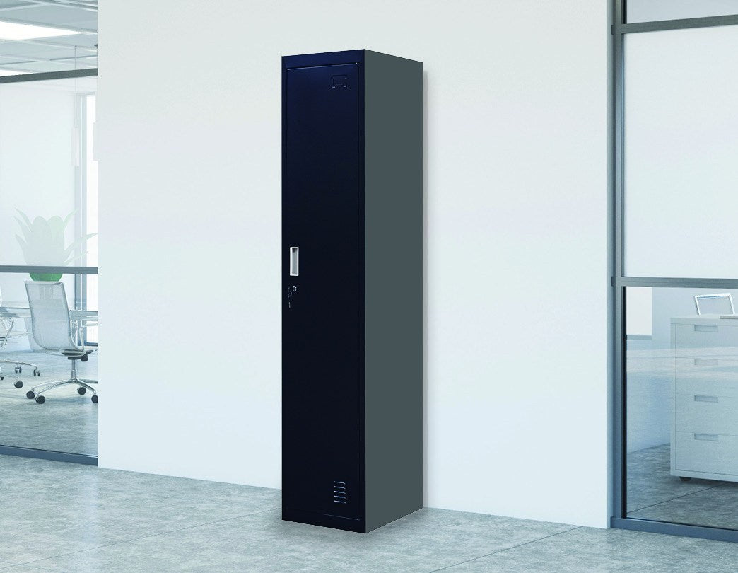 Standard Lock  One-Door Office Gym Shed Clothing Locker Cabinet Black - image11