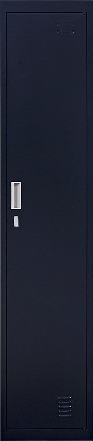 Padlock-operated lock One-Door Office Gym Shed Clothing Locker Cabinet Black - image3