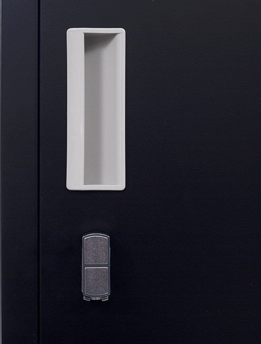 Padlock-operated lock One-Door Office Gym Shed Clothing Locker Cabinet Black - image4