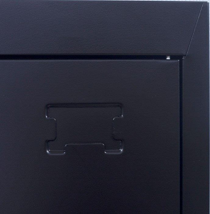 Padlock-operated lock One-Door Office Gym Shed Clothing Locker Cabinet Black - image6