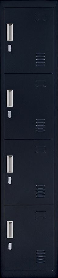 Padlock-operated lock 4 Door Locker for Office Gym Black - image3