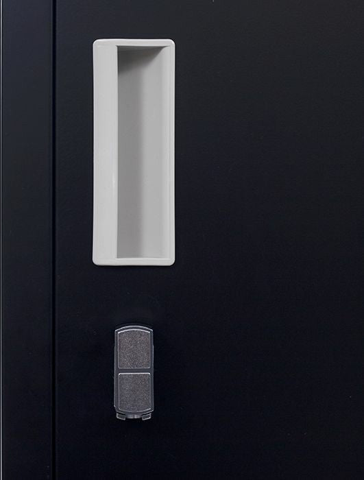 Padlock-operated lock 4 Door Locker for Office Gym Black - image5