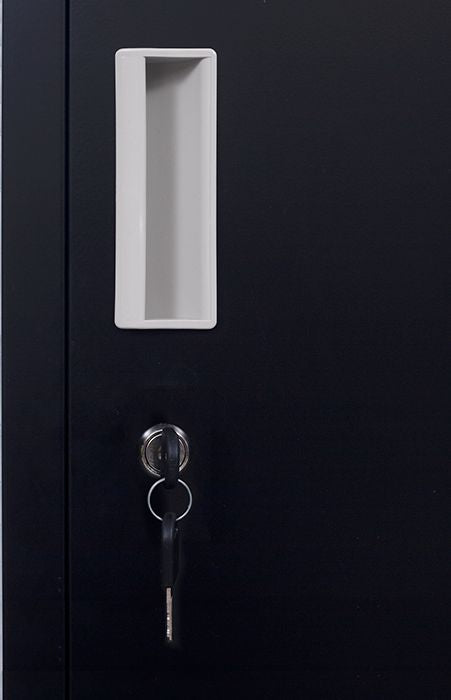 Standard Lock 6-Door Locker for Office Gym Shed School Home Storage Black - image6