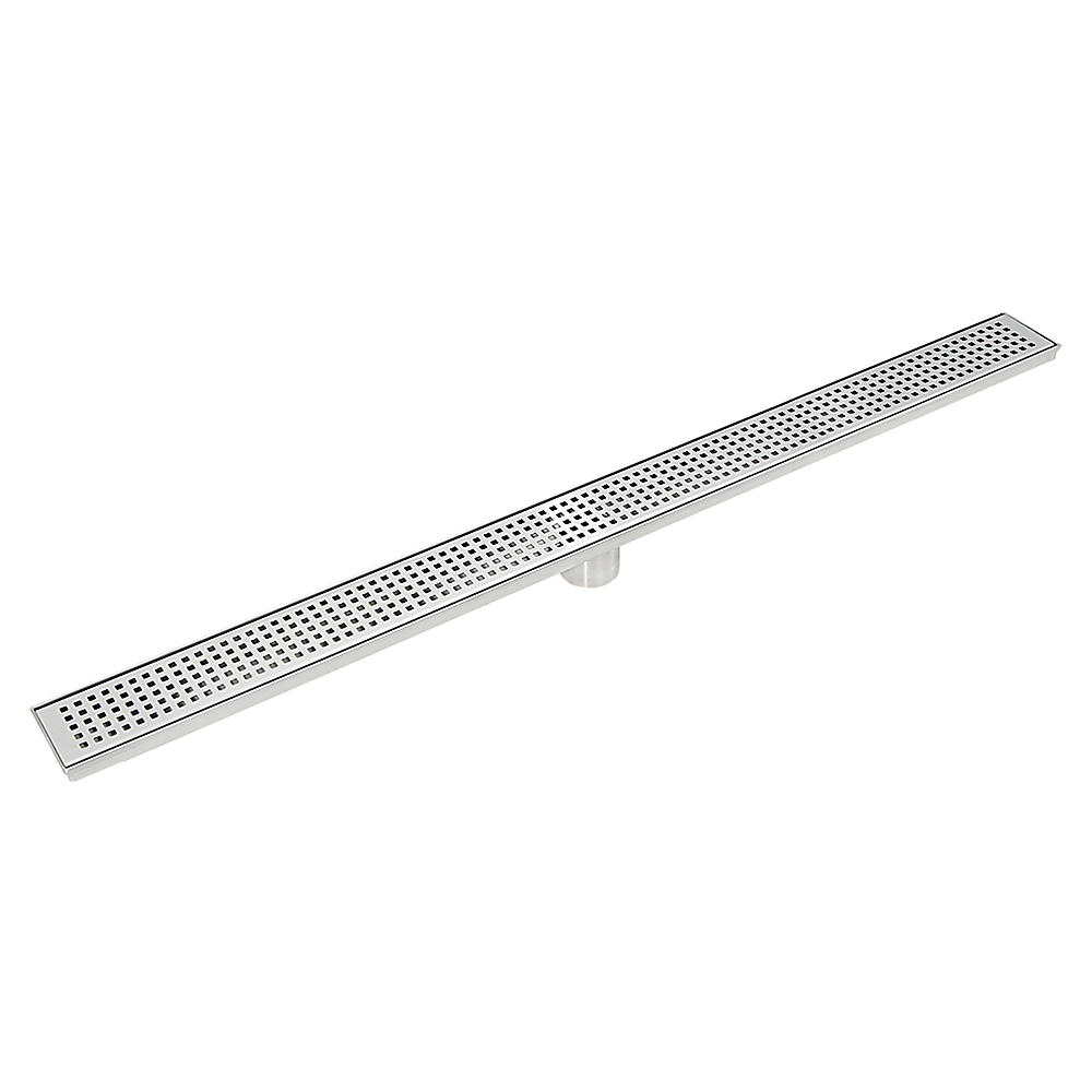 900mm Bathroom Shower Stainless Steel Grate Drain w/Centre outlet Floor Waste Square Pattern - image6