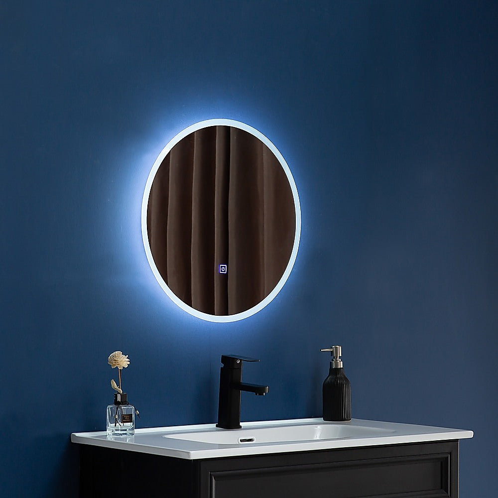 60cm LED Wall Mirror Bathroom Mirrors Light Decor Round - image2
