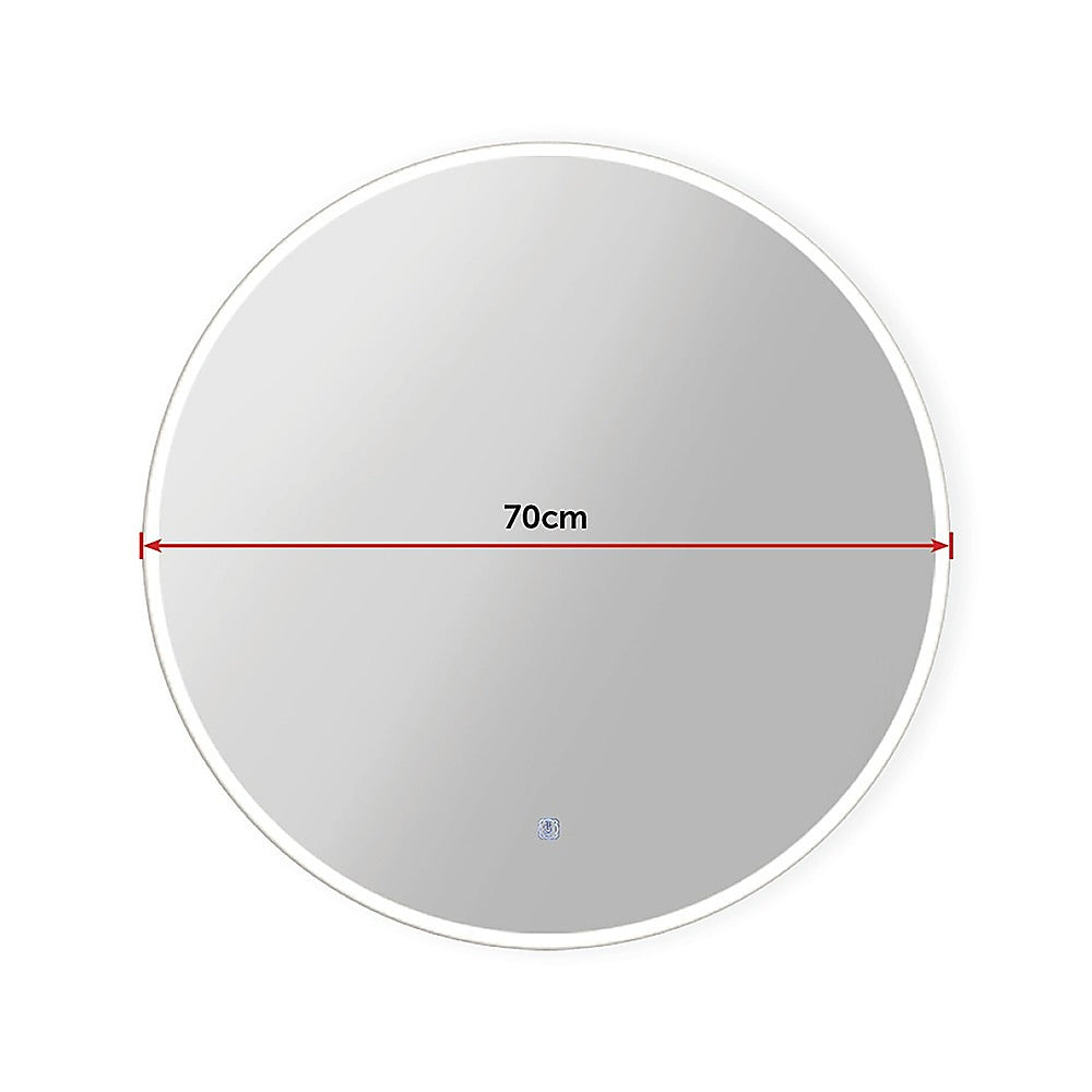 70cm LED Wall Mirror Bathroom Mirrors Light Round - image7