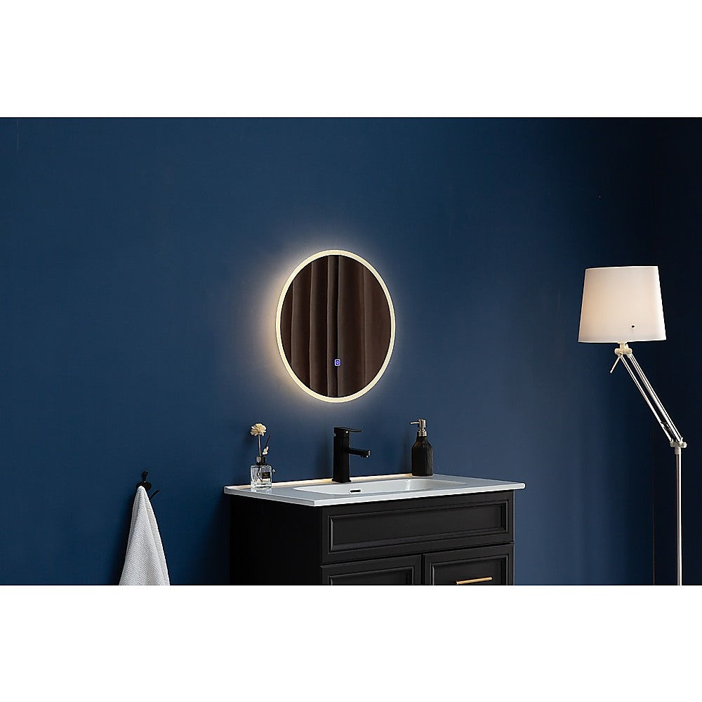 80cm LED Wall Mirror Bathroom Mirrors Light Decor Round - image3