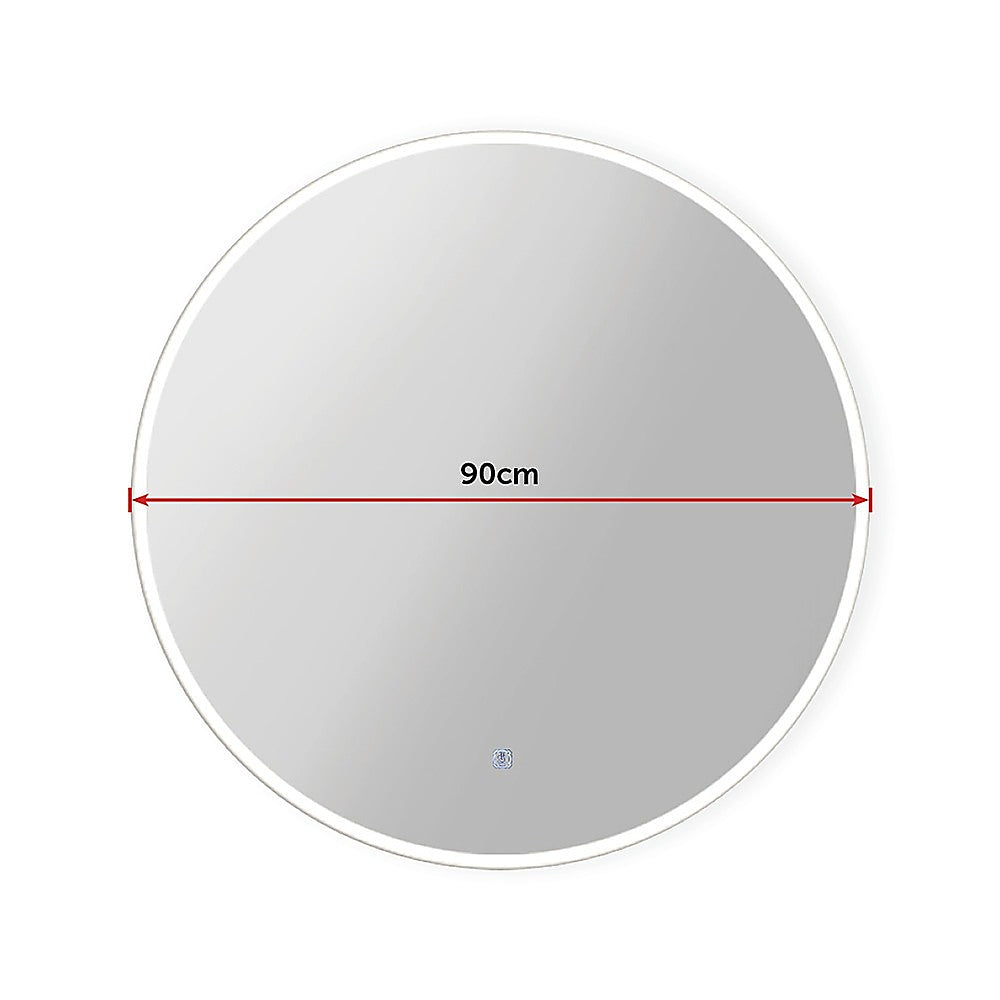 90cm LED Wall Mirror Bathroom Mirrors Light Round - image7