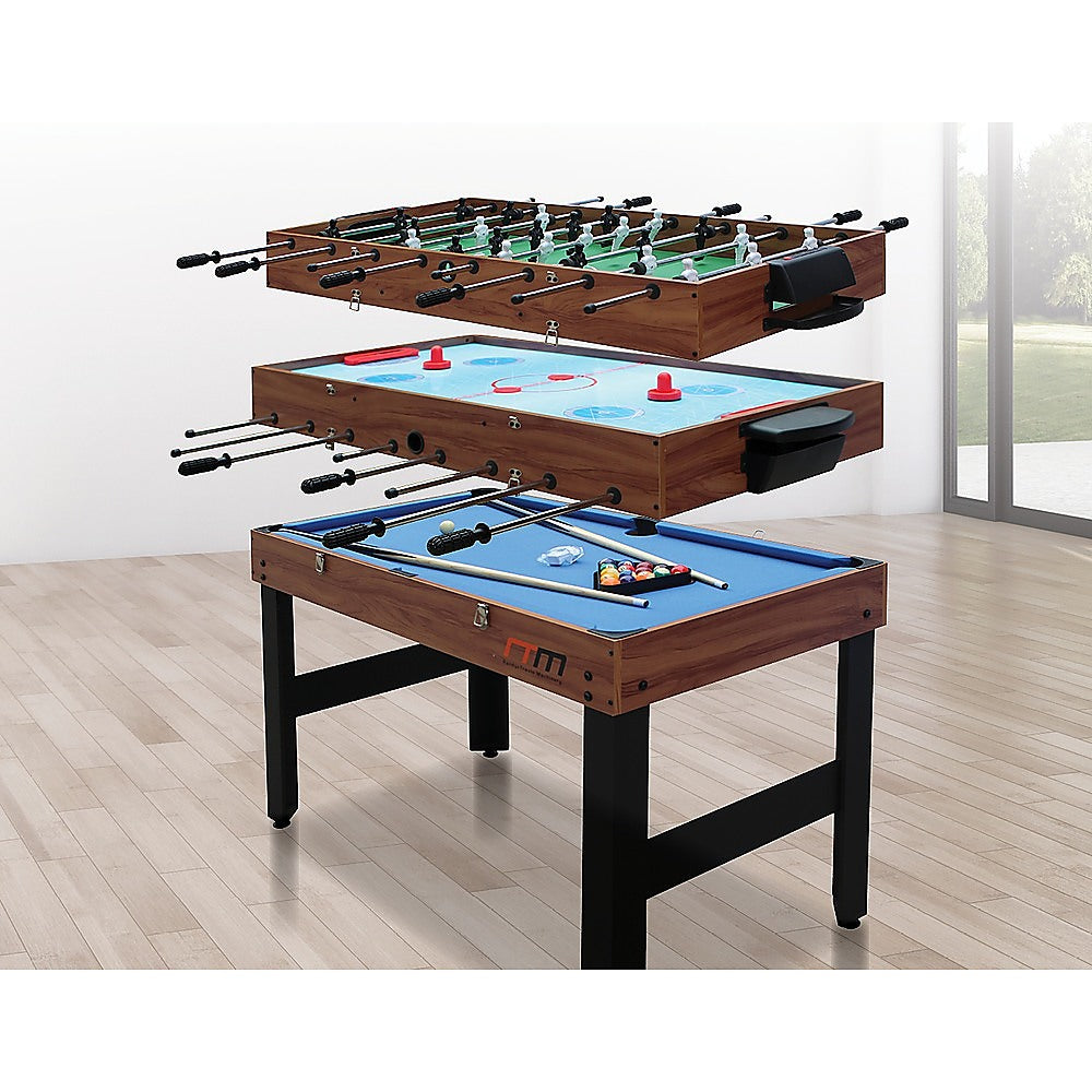 4FT 3-in-1 Games Foosball Soccer Hockey Pool Table Table - image2