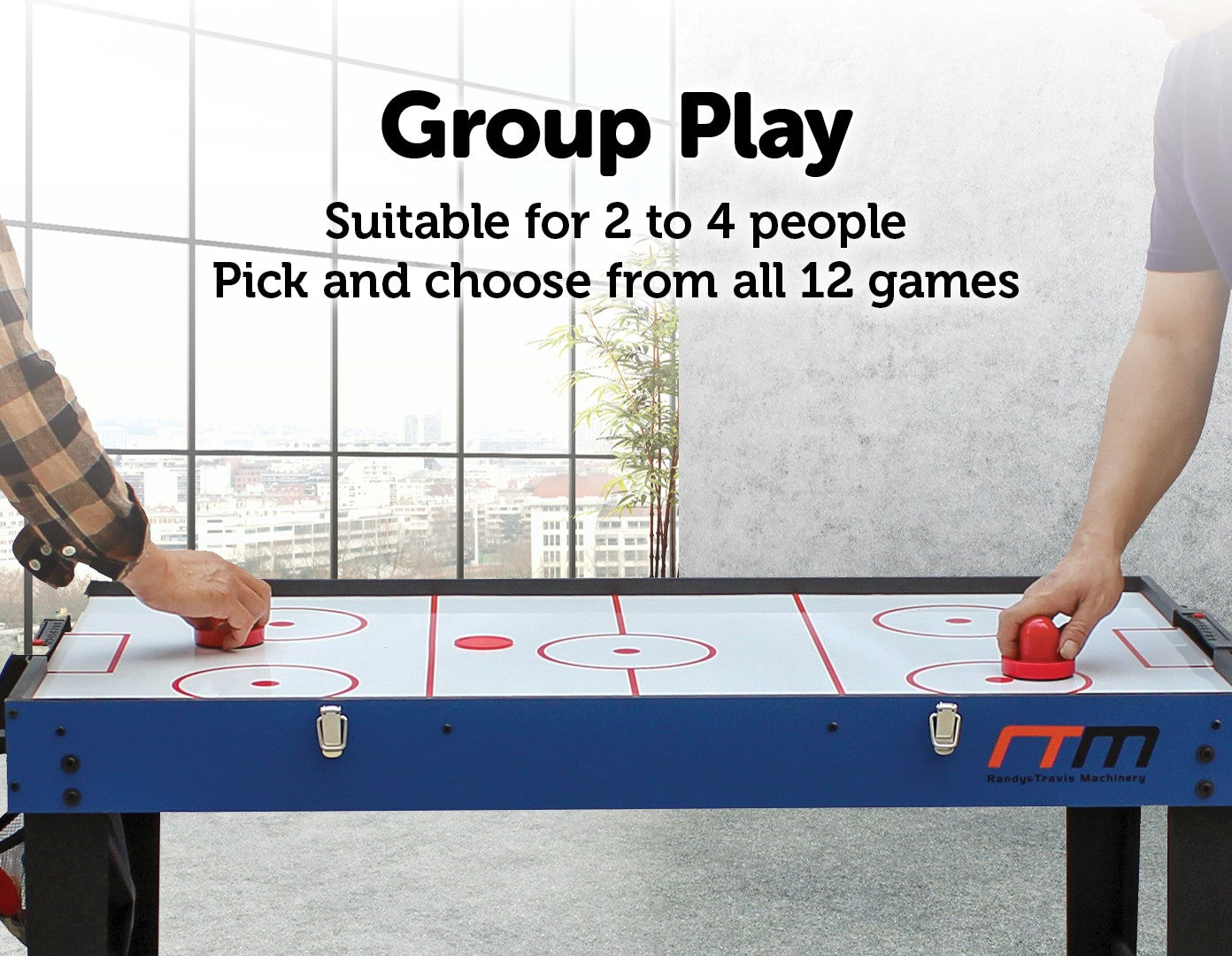 4FT 12-in-1 Combo Games Tables Foosball Soccer Basketball Hockey Pool Table Tennis - image13