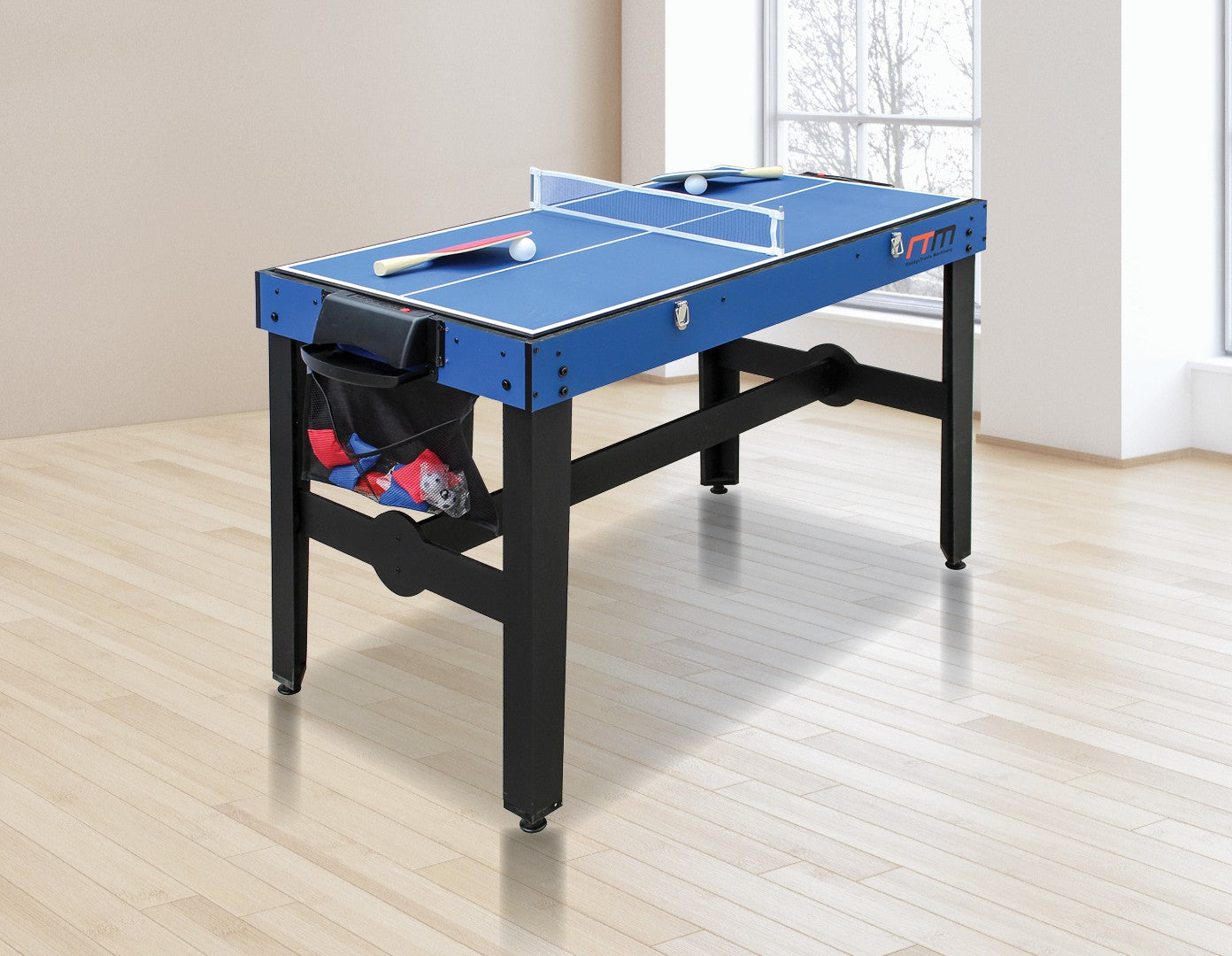 4FT 12-in-1 Combo Games Tables Foosball Soccer Basketball Hockey Pool Table Tennis - image1