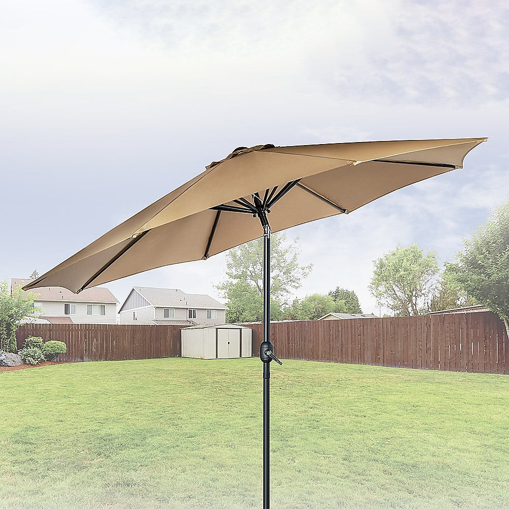 9FT Patio Umbrella Outdoor Garden Table Umbrella with 8 Sturdy Ribs - image2