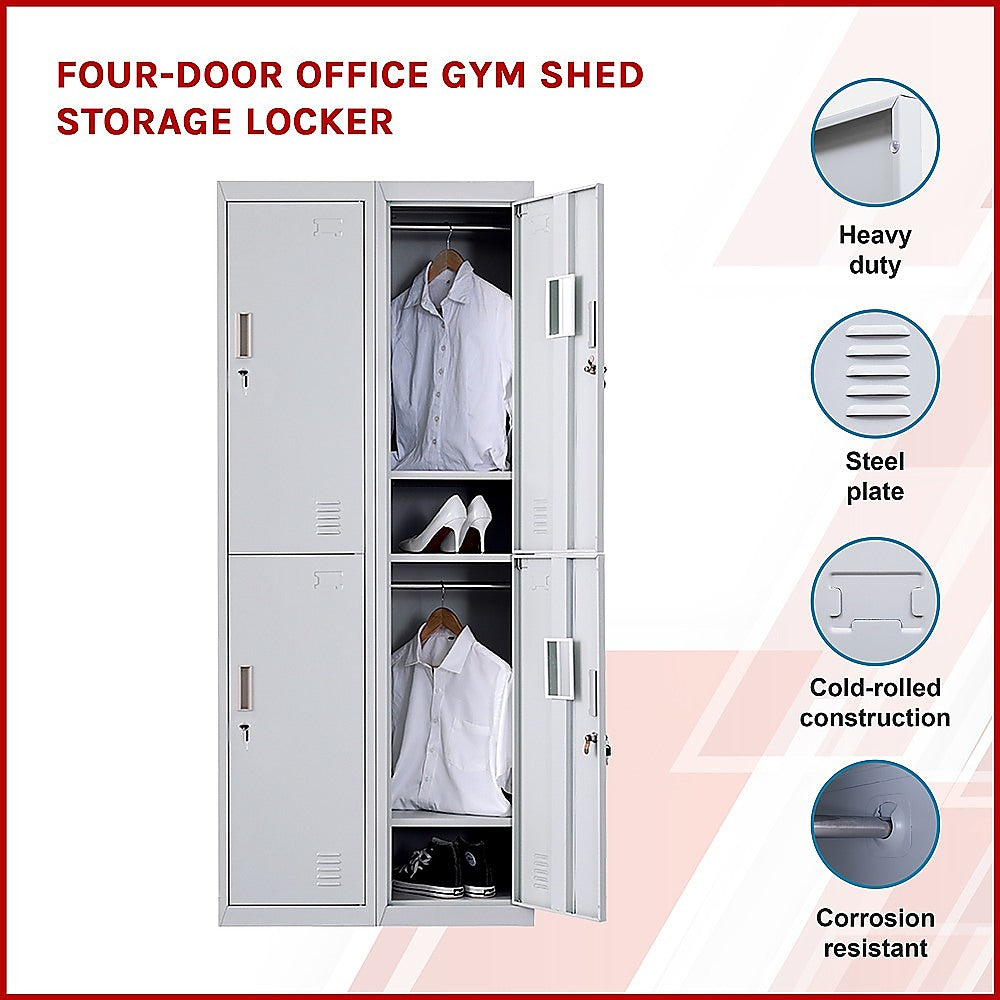 Four-Door Office Gym Shed Storage Locker - image3