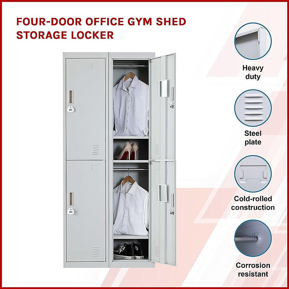 Four-Door Office Gym Shed Storage Locker - image3