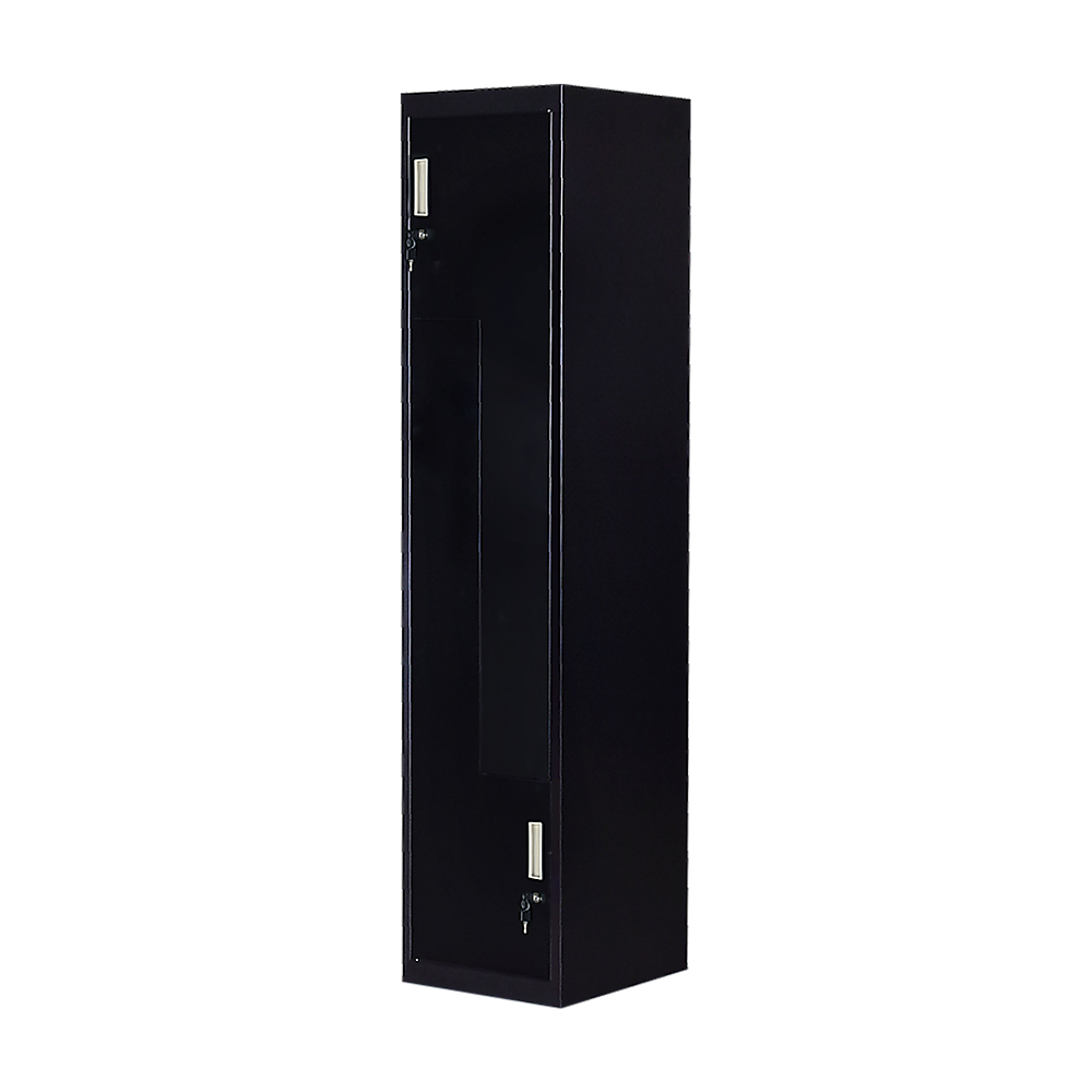 Black Two-Door L-shaped Office Gym Shed Storage Lockers - image1