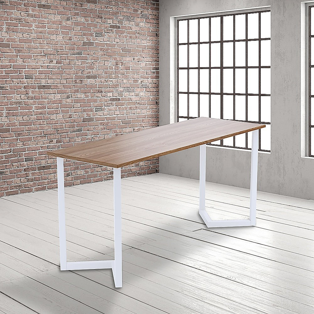 V Shaped Table Bench Desk Legs Retro Industrial Design Fully Welded - White - image5