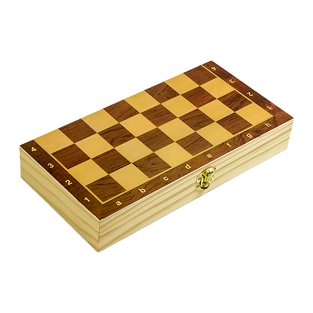 Chess Board Games Folding Large Chess Wooden Chessboard Set Wood Toy Gift - image7