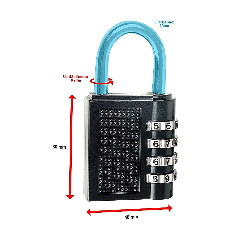 X2 Combination Padlock 4-Digit Outdoor Weatherproof Security School Lock Travel - image7