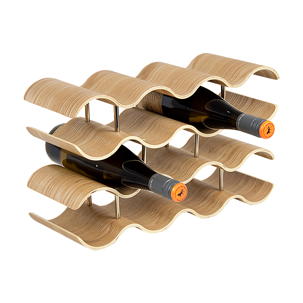 Wooden Wave Wine Rack/Creative Home Grape Wine Holder Shelf Cabinet/Bottle Rack - image1