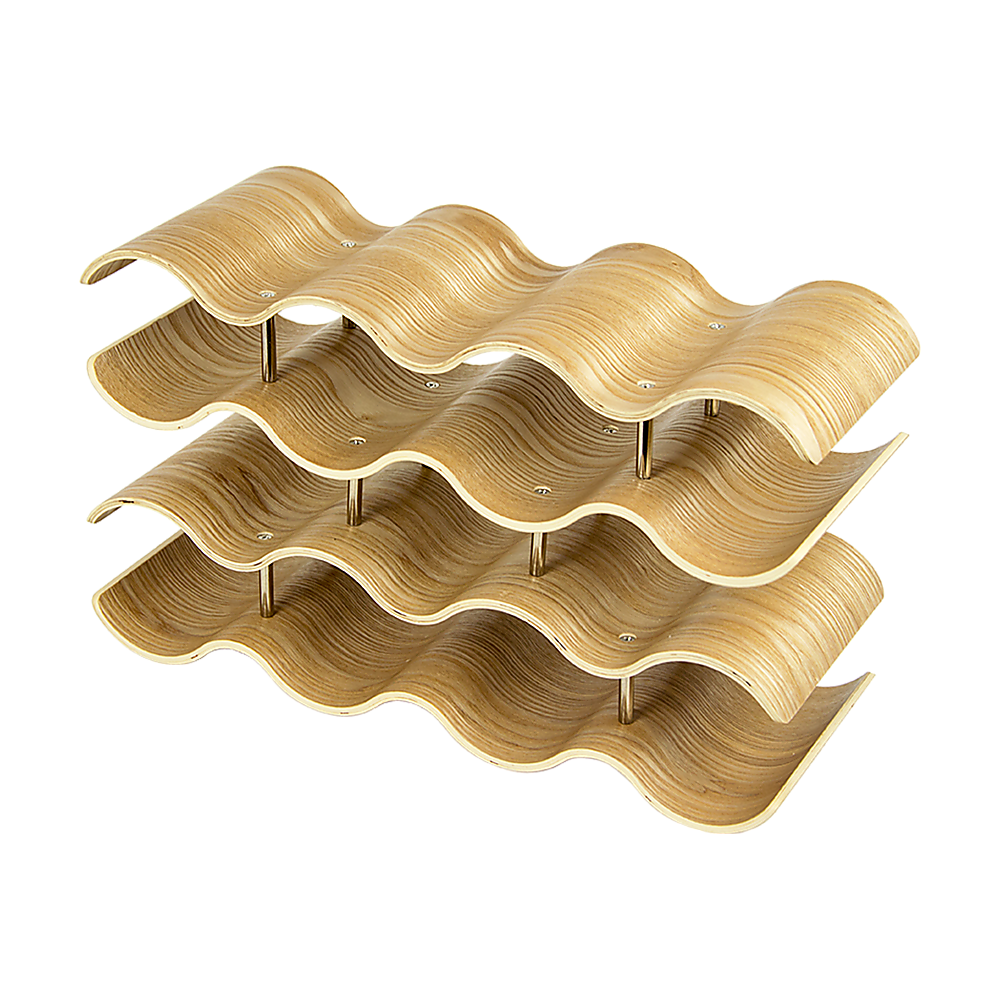 Wooden Wave Wine Rack/Creative Home Grape Wine Holder Shelf Cabinet/Bottle Rack - image7