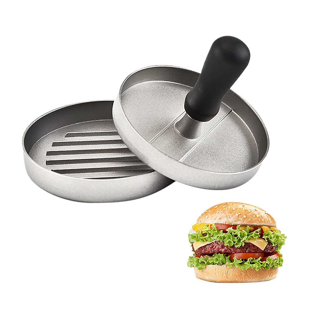 Large Round Hamburger Patty Maker Grill Press Burger Metal Mold Cooking Tools - image6