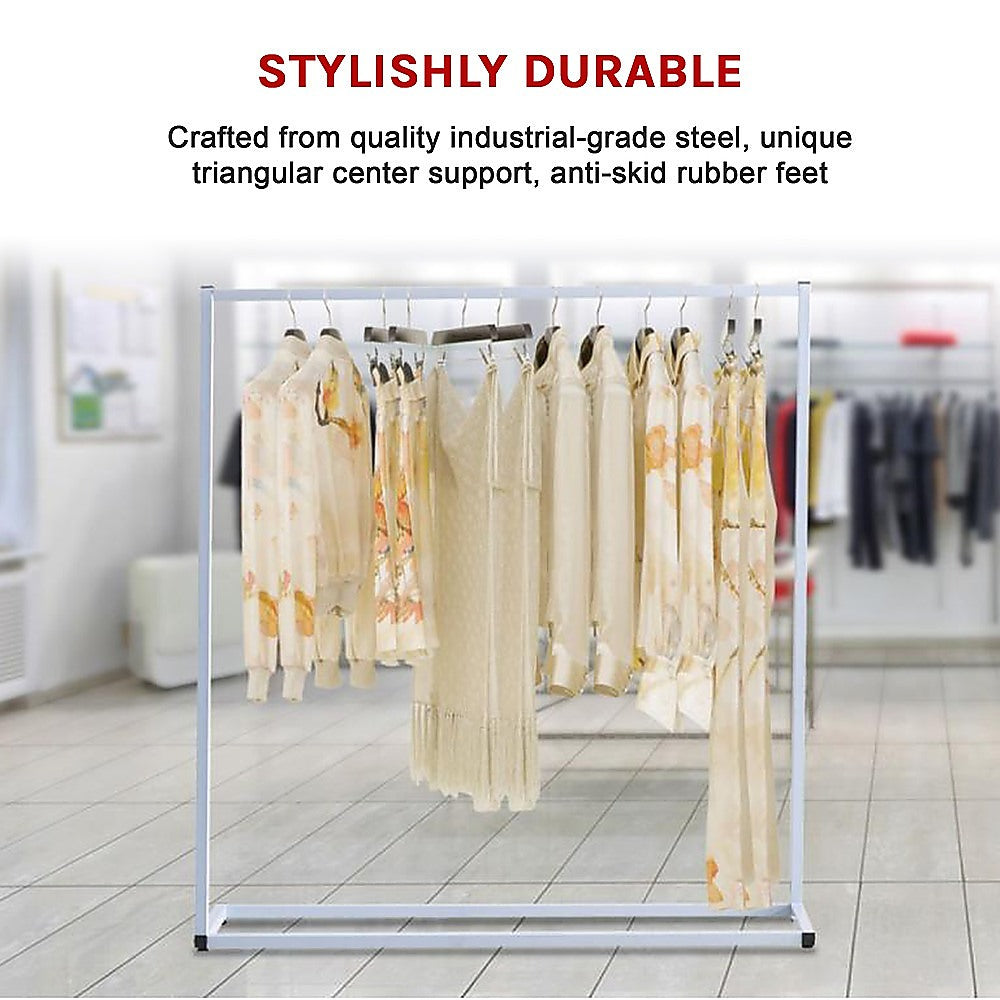 Commercial Clothing Garment Rack Retail Shop White - image7
