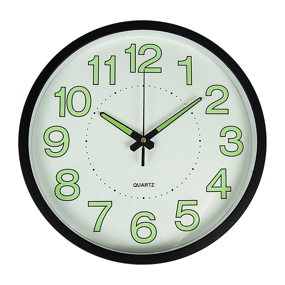 305mm Luminous Wall Clock Glow In The Dark Silent Quartz Indoor Home Modern Clock - image1