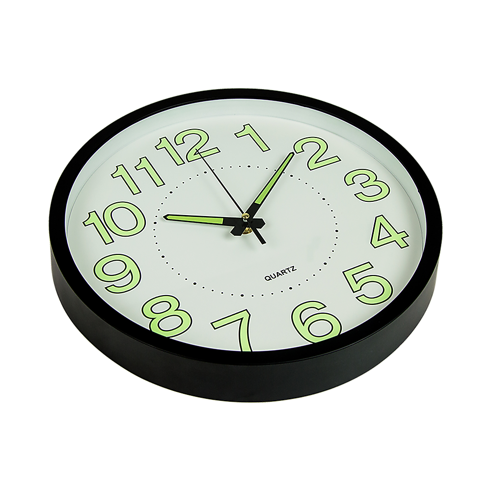 305mm Luminous Wall Clock Glow In The Dark Silent Quartz Indoor Home Modern Clock - image5