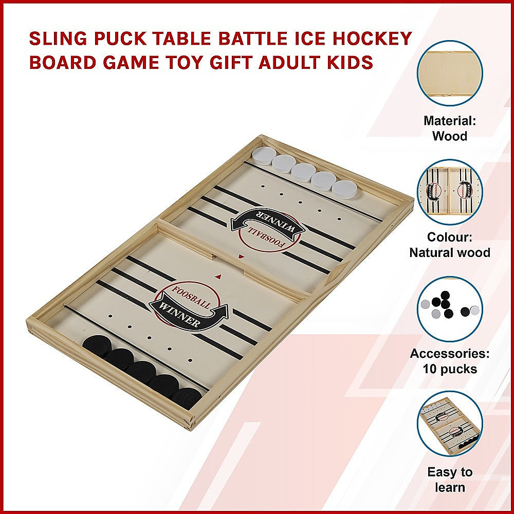 Sling Puck Table Battle Ice Hockey Board Game Toy Gift Adult Kids - image3