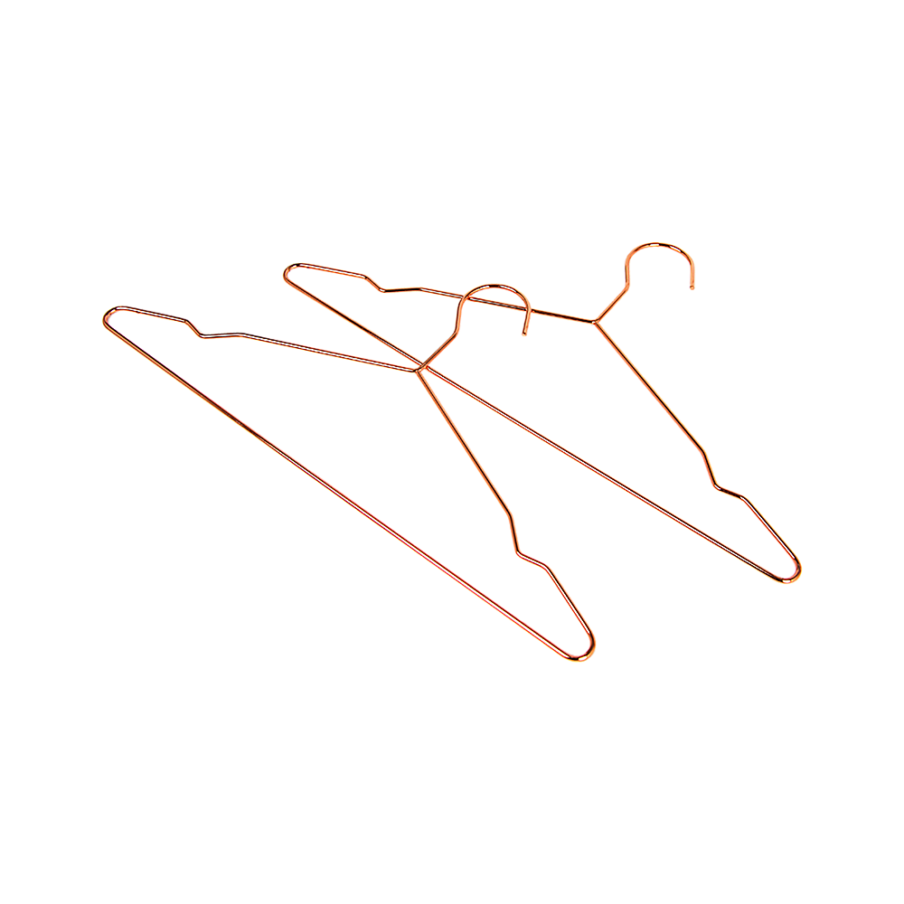 Adult 16.5" Rose Gold Shiny Metal Wire Coat Suit Top Clothes Hangers (60pc per set) - image5