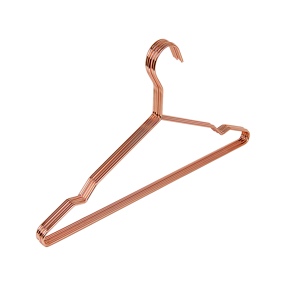 Adult 16.5" Rose Gold Shiny Metal Wire Coat Suit Top Clothes Hangers (30pc per set) - image5