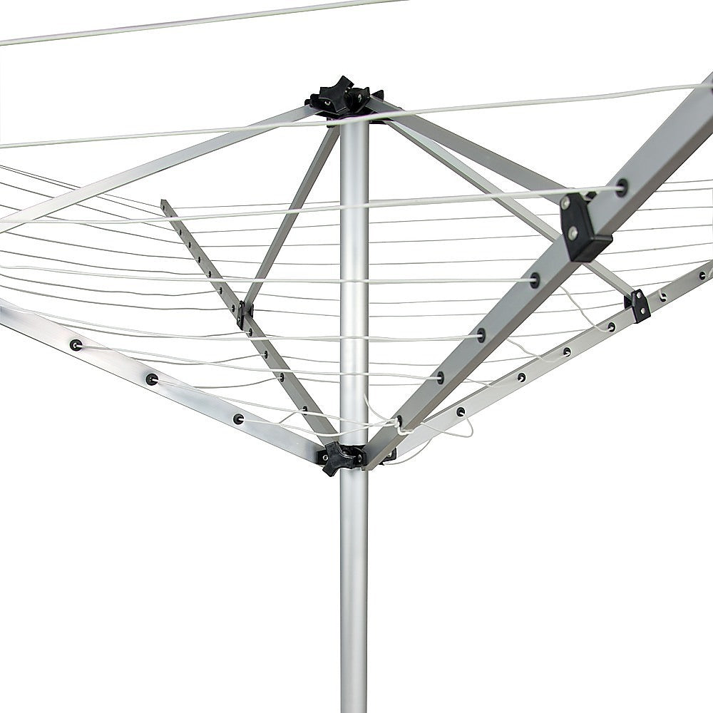 4 Arm Rotary Airer Outdoor Washing Line Clothes Dryer 50m Length - image3