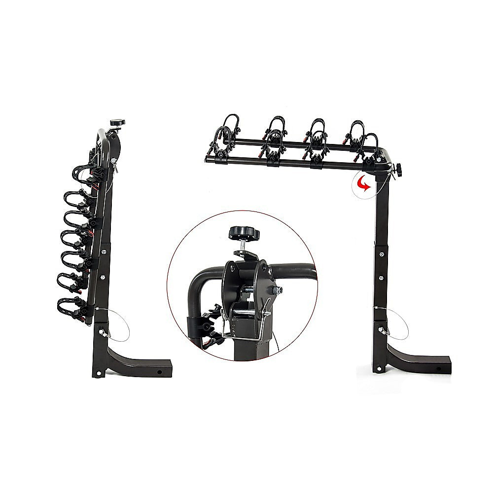 Premium 4-Bike Carrier Rack Hitch Mount Swing Down Bicycle Rack W/ 2" Receiver - image4