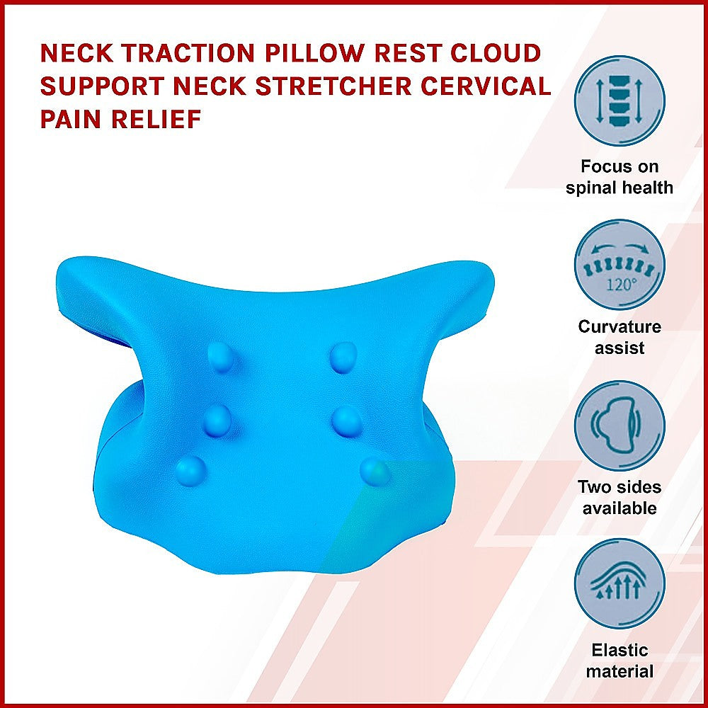 Neck Traction Pillow Rest Cloud Support Neck Stretcher Cervical Pain Relief - image3