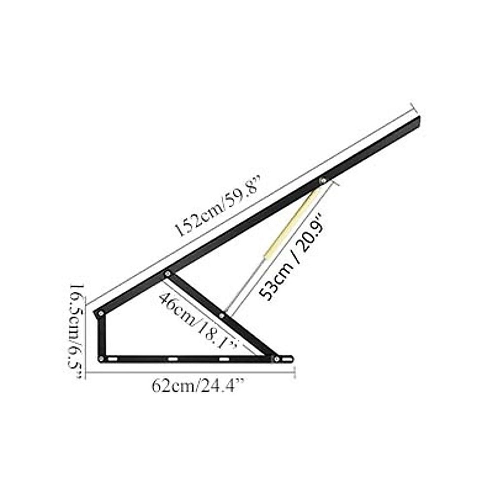 60" Bed Lift Hydraulic Mechanisms Kits For Space Saving Bed or Sofa Bed - image4