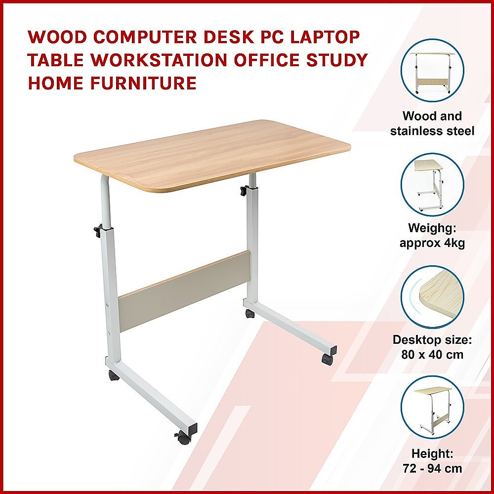 Wood Computer Desk PC Laptop Table Workstation Office Study Home Furniture - image3