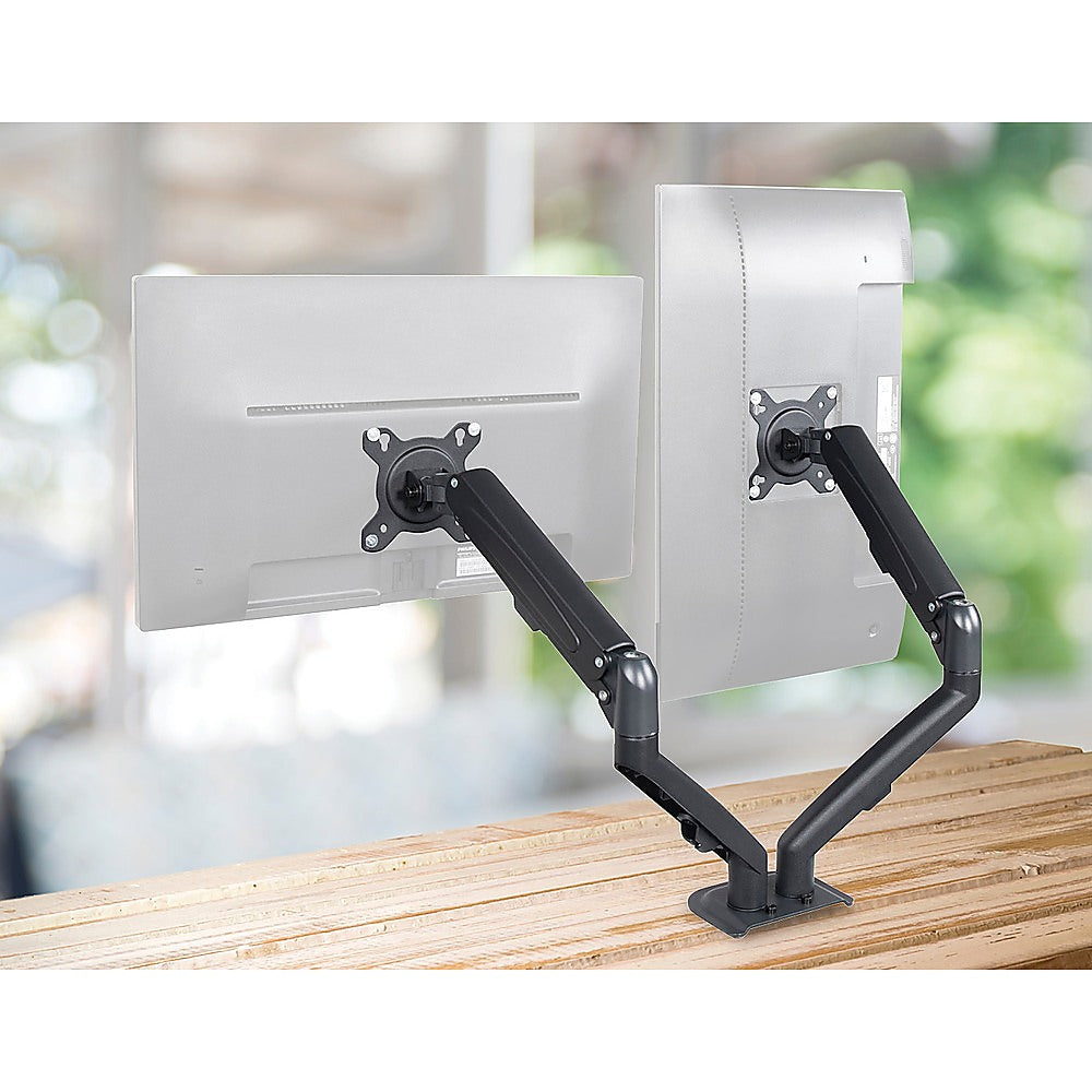 Dual Screen Gas-strut Monitor Stand Mount Desktop Bracket for LED/LC - image2