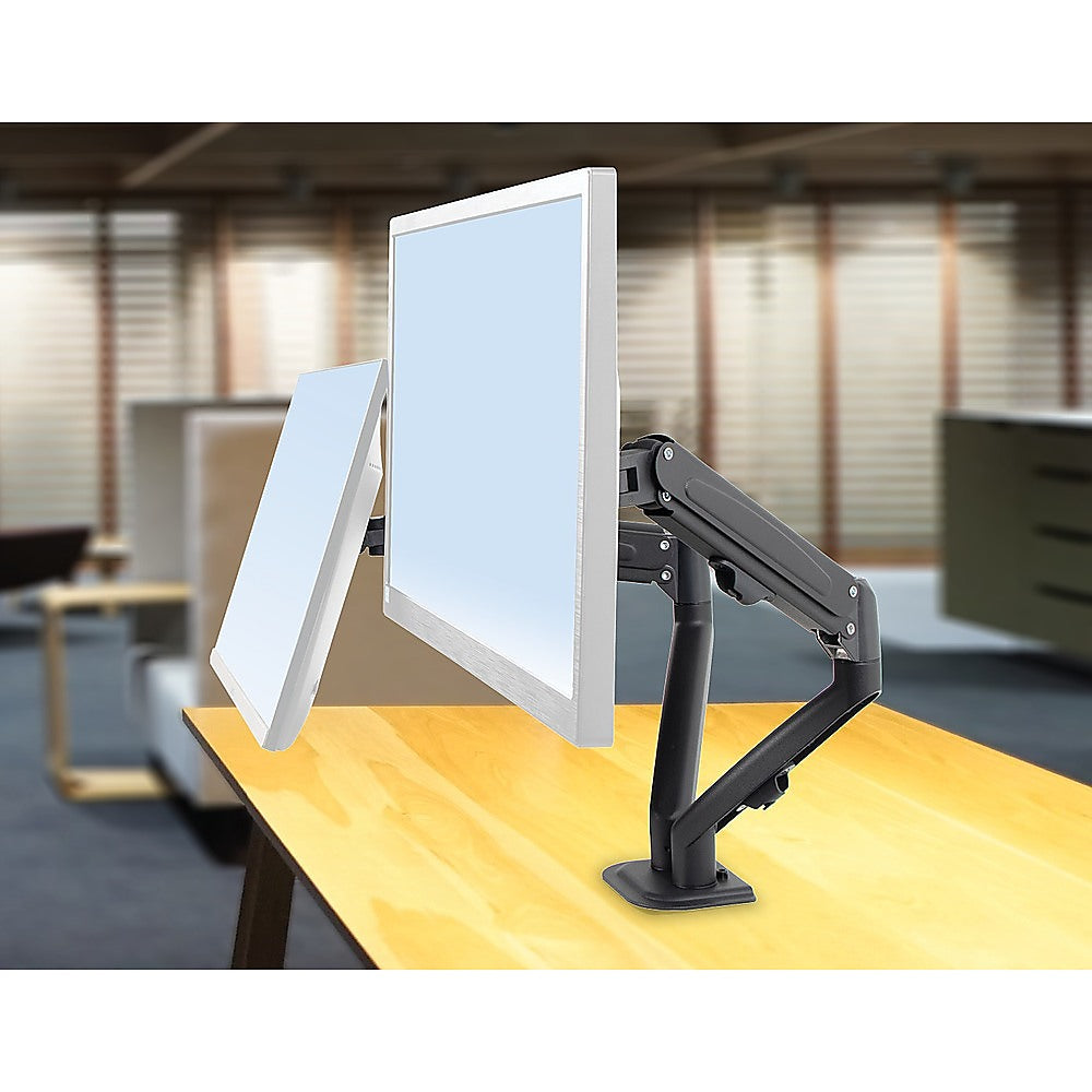 Dual Screen Gas-strut Monitor Stand Mount Desktop Bracket for LED/LC - image3