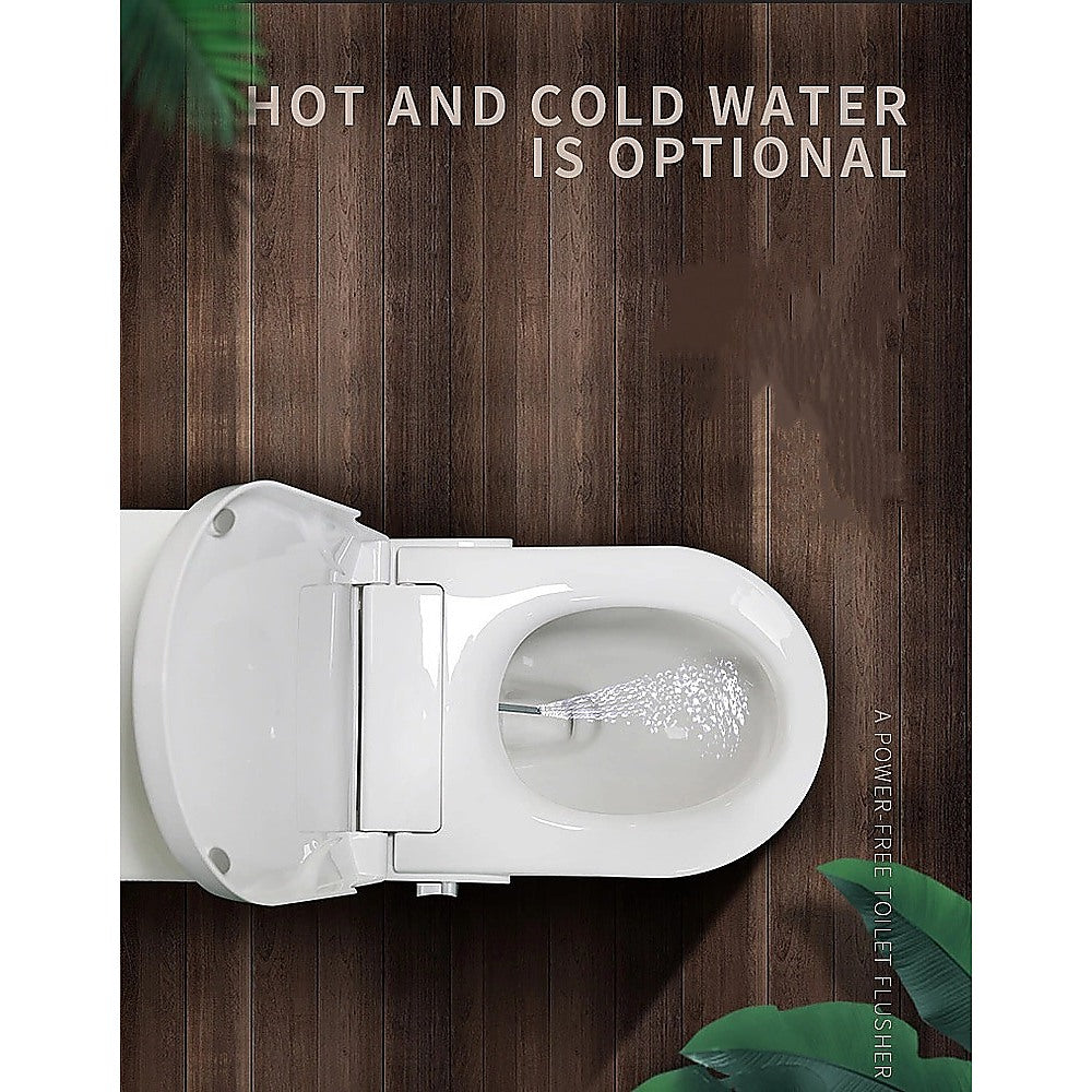 Non Electric Bidet Toilet Seat W/ Cover Bathroom Washlet Spray Water Wash - image3