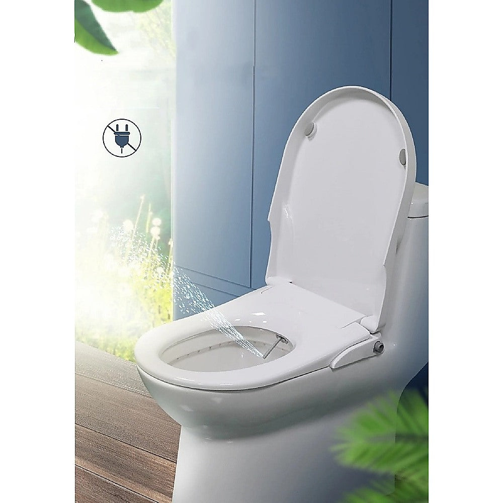 Non Electric Bidet Toilet Seat W/ Cover Bathroom Washlet Spray Water Wash - image2