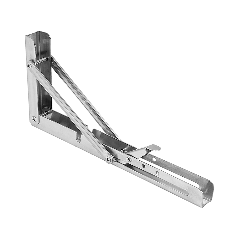 2x 10" Stainless Steel Folding Table Bracket Shelf Bench 50kg Load Heavy Duty - image6