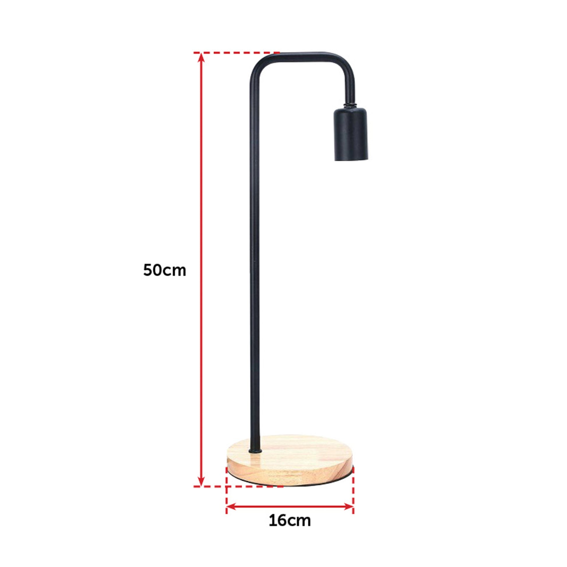 Modern Table lamp Desk Light Bedside Bedroom Black - image5