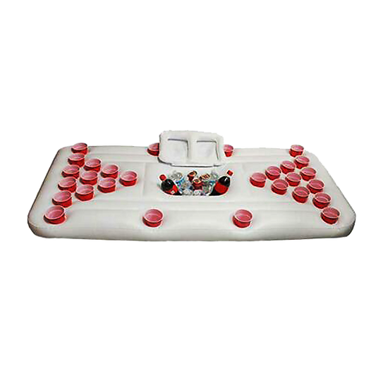 Big PVC Inflatable Beer Pong Raft Floating Pool Party Pong Game Table Lounge Toy - image1