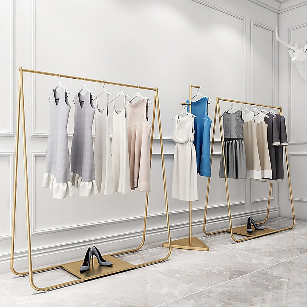 Gold Clothing Retail Shop Commercial Garment Display Rack - image3
