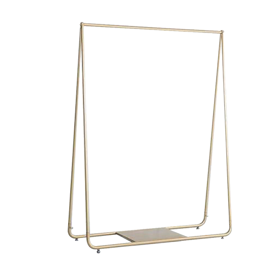 Gold Clothing Retail Shop Commercial Garment Display Rack - image1