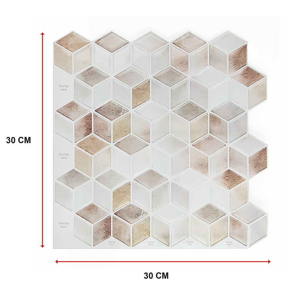 Tiles 3D Peel and Stick Wall Tile Shell Mosaic (30cm x 30cm x 10 sheets) - image8