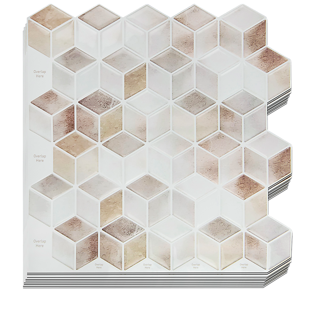 Tiles 3D Peel and Stick Wall Tile Shell Mosaic (30cm x 30cm x 10 sheets) - image5