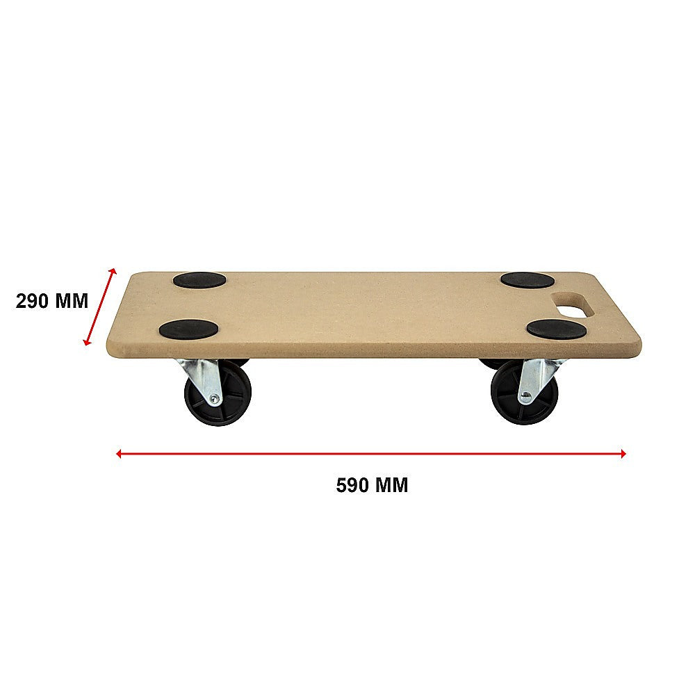 200kg Heavy Duty Hand Dolly Furniture Wooden Trolley Cart Moving Platform Mover - image8